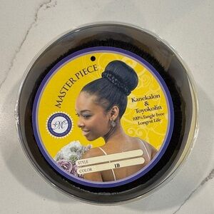 1B Black Synthetic Bun - Kanekalon & Toyokolin